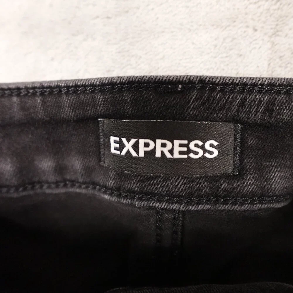 Express Jeans Slim Straight‎ Men's 31x30 Black Denim